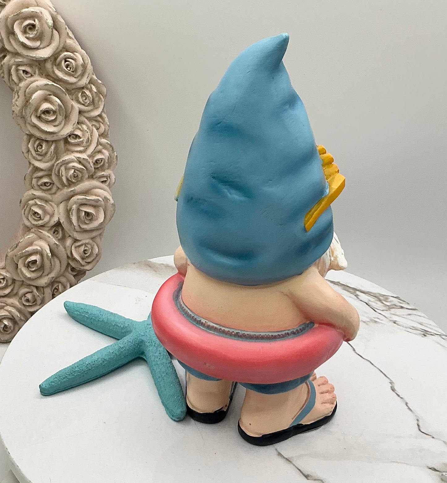 Cocktail Gnome Statue I Funny Coastal Gnome I Seaside Gnome I Coastal Gnome Table Decor