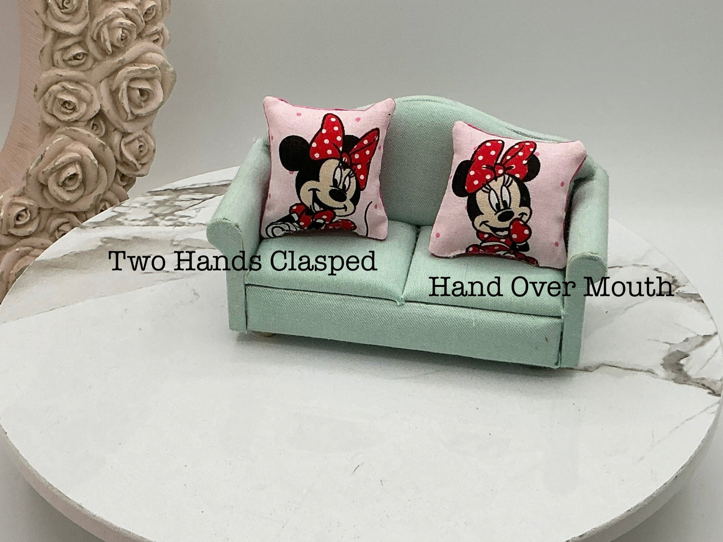 Artisan Made 1 Pc. Dollhouse Miniature Famed Mouse Pillow | Handmade Mouse Pillows | Miniature 1:12 Scale Pillow | OOAK Pillow