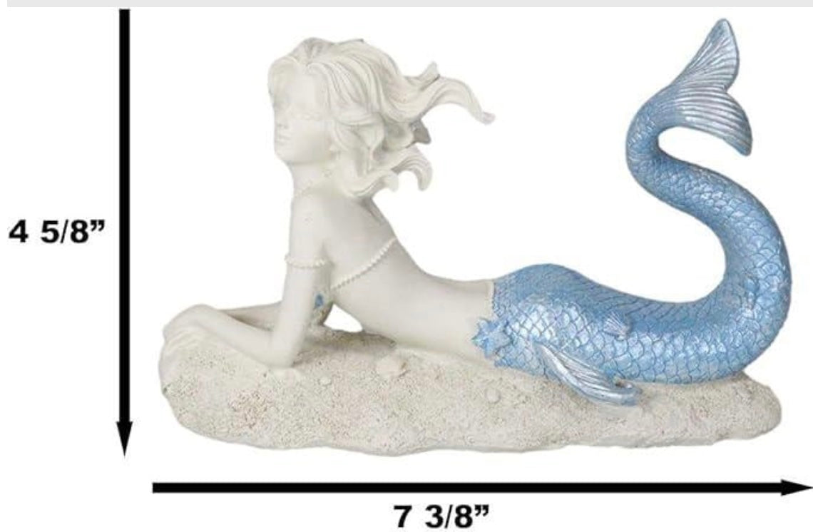 Fancy Tail Mermaid Statue | Crazy Hair Mermaid Decoration | Fancy Mermaid | Strike A Pose Mermaid | Little Mermaid | Mermaid Display