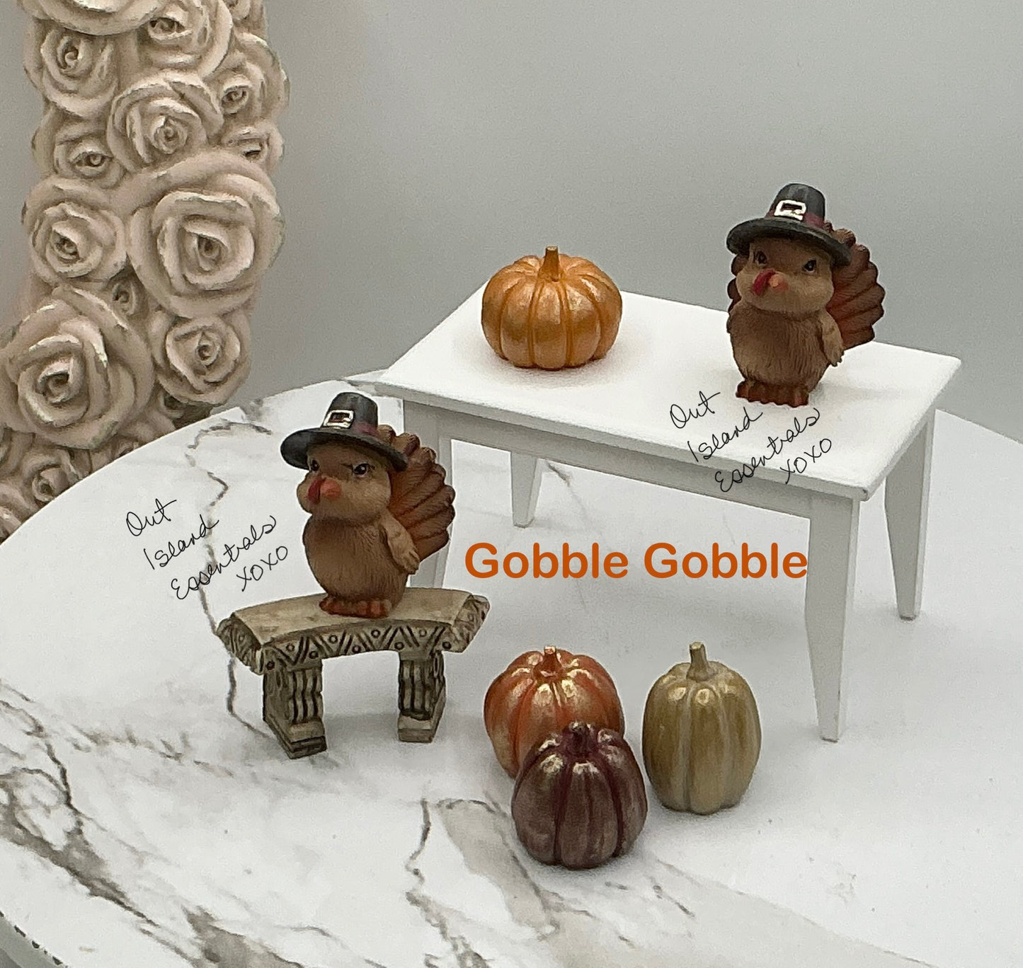 Miniature Turkey | Dollhouse Miniature Fall Decor | Turkey Miniature