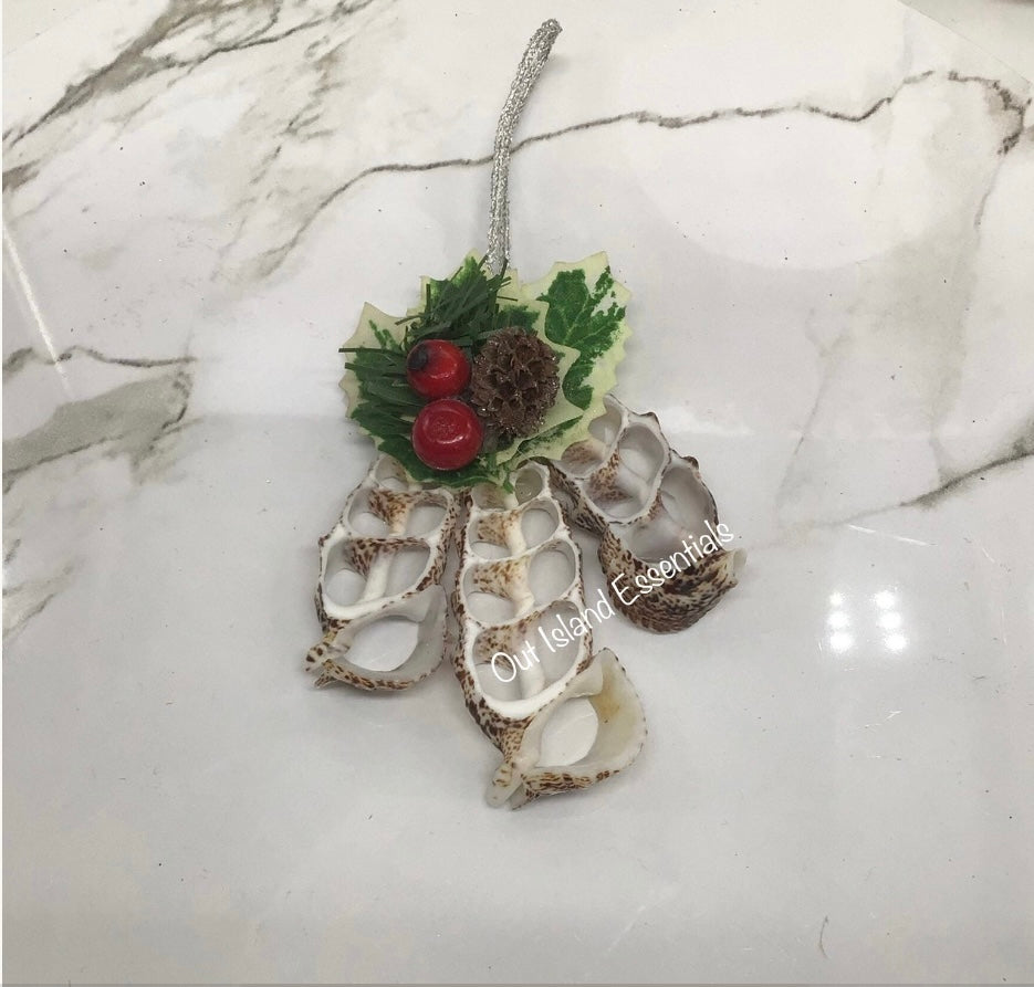 Coastal Simplicity Ornaments With Holly Berries And Pinecones I Coastal Filler Ornaments I Accent Ornaments