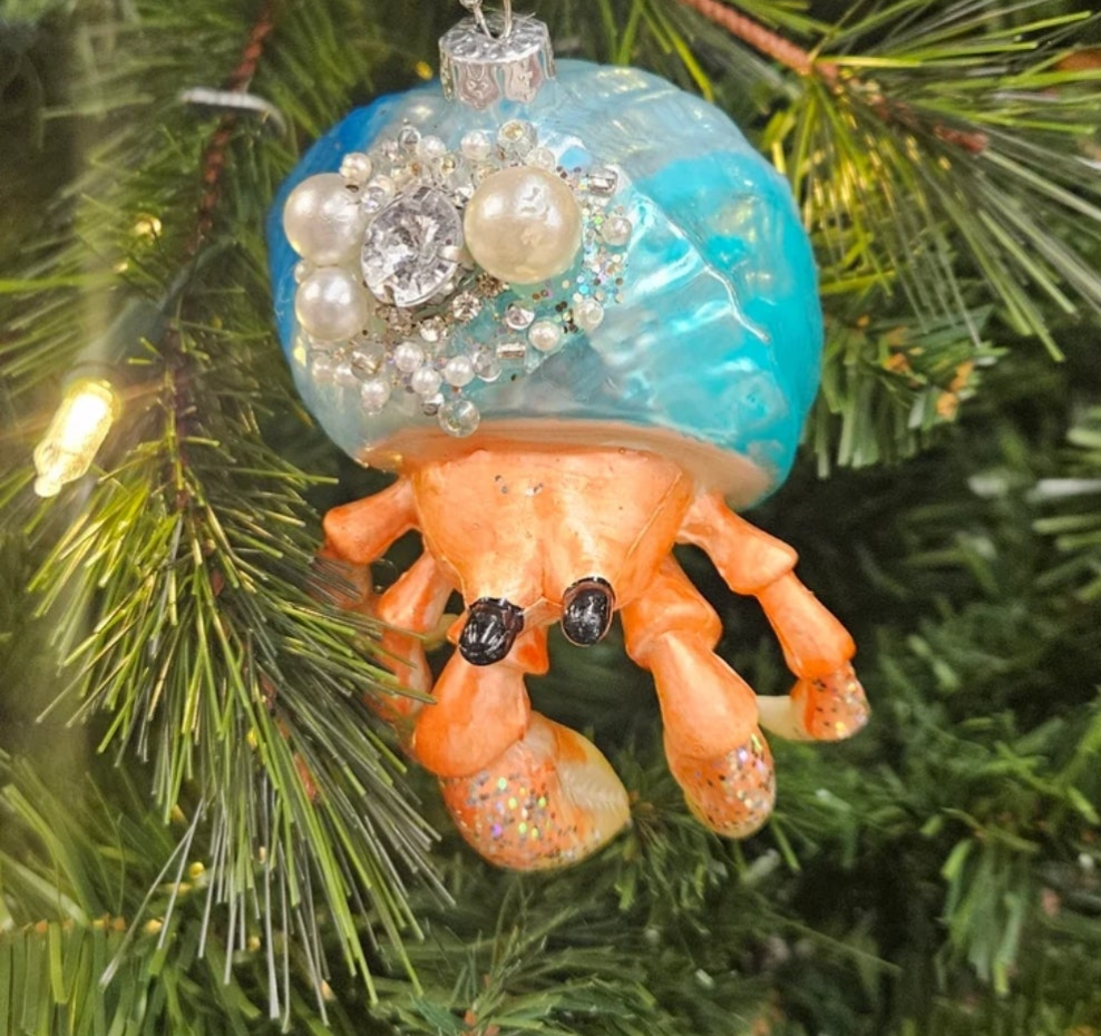 Hermit Crab Christmas Ornament I Hermit Crab Lover I Christmas Crab I Hermit Crab Ornament