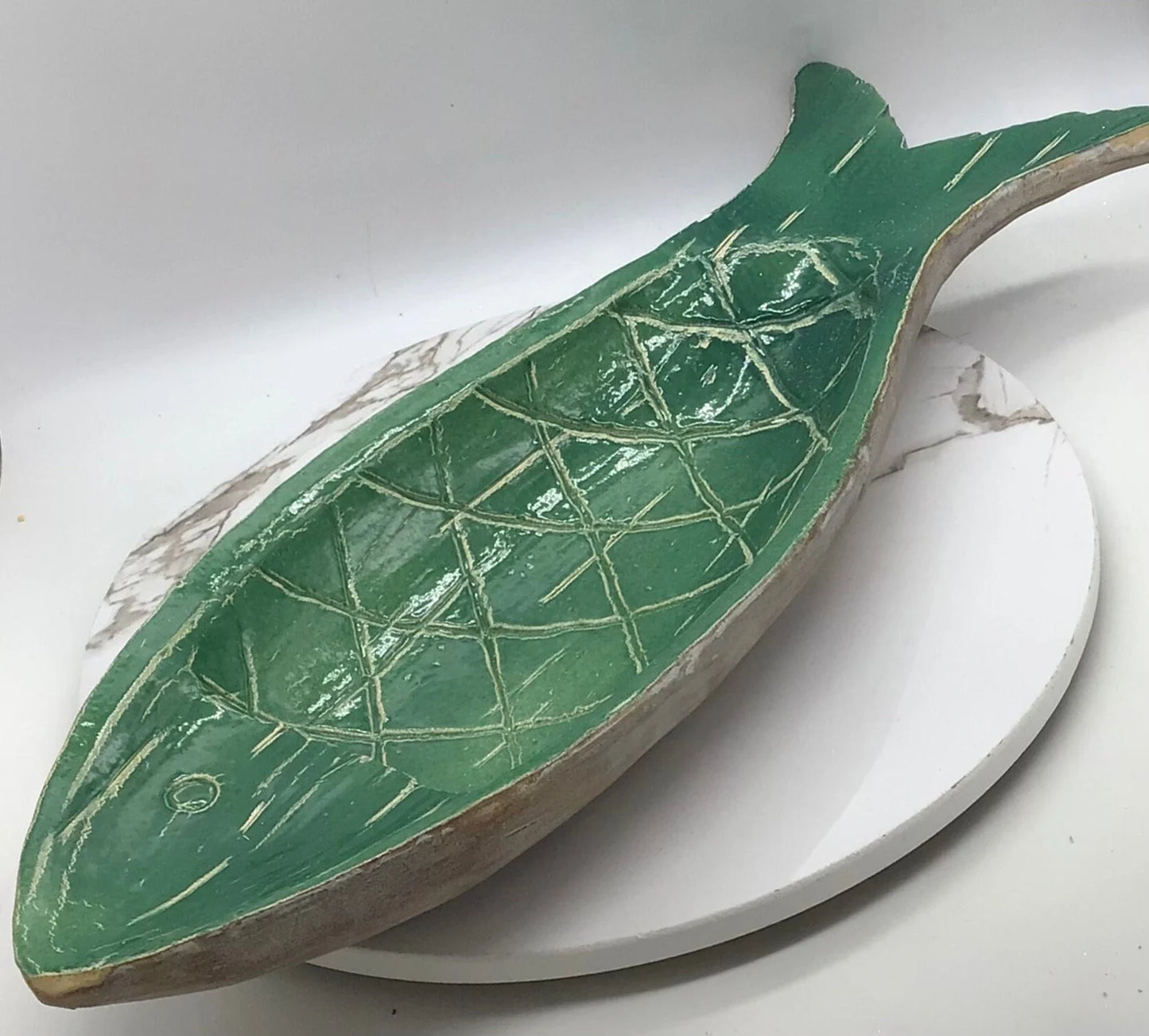 Fish Tray I Coastal Fish Display Bowl I Fish Decor I Coastal Decor Table Top Decor