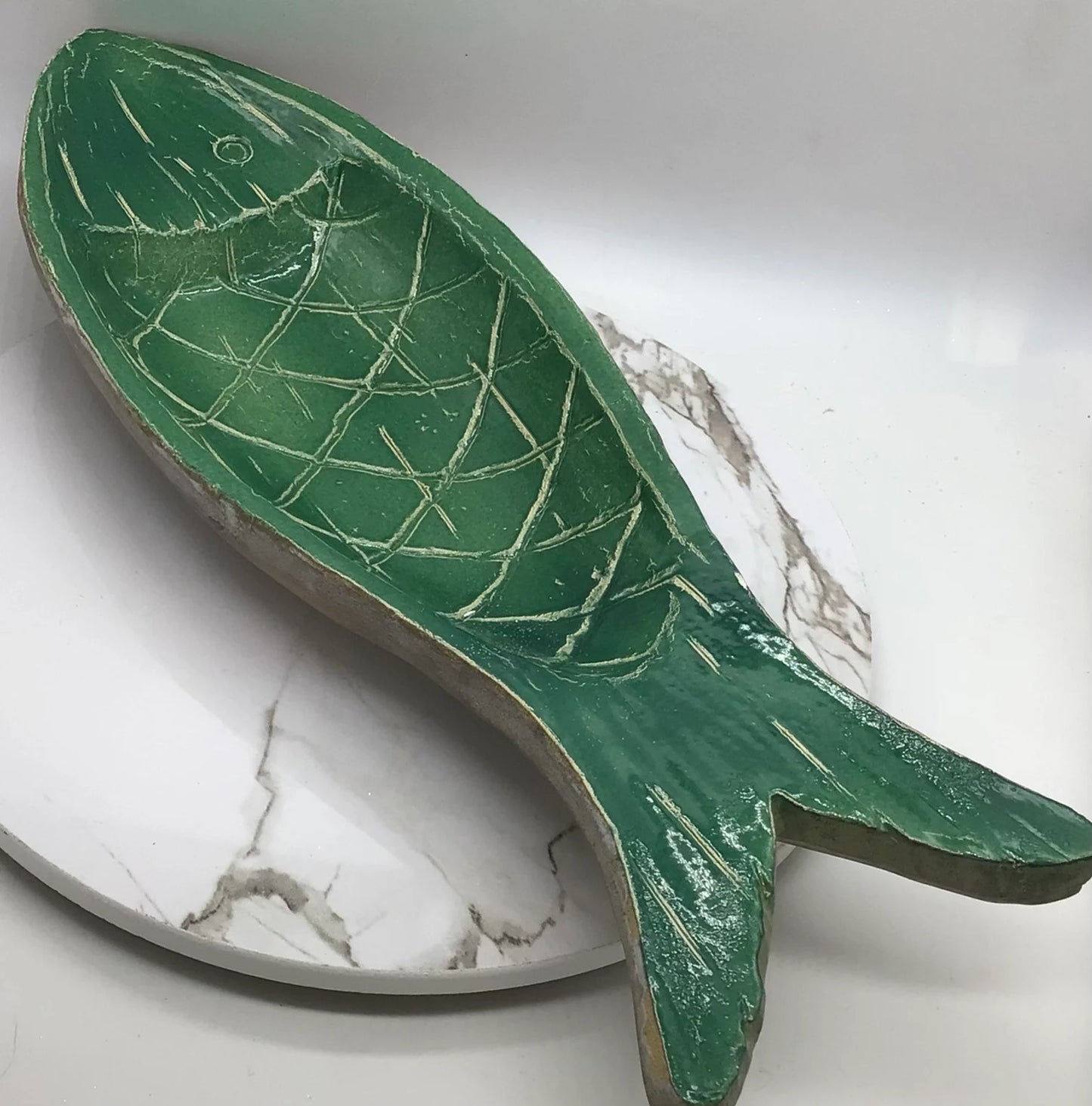 Fish Tray I Coastal Fish Display Bowl I Fish Decor I Coastal Decor Table Top Decor