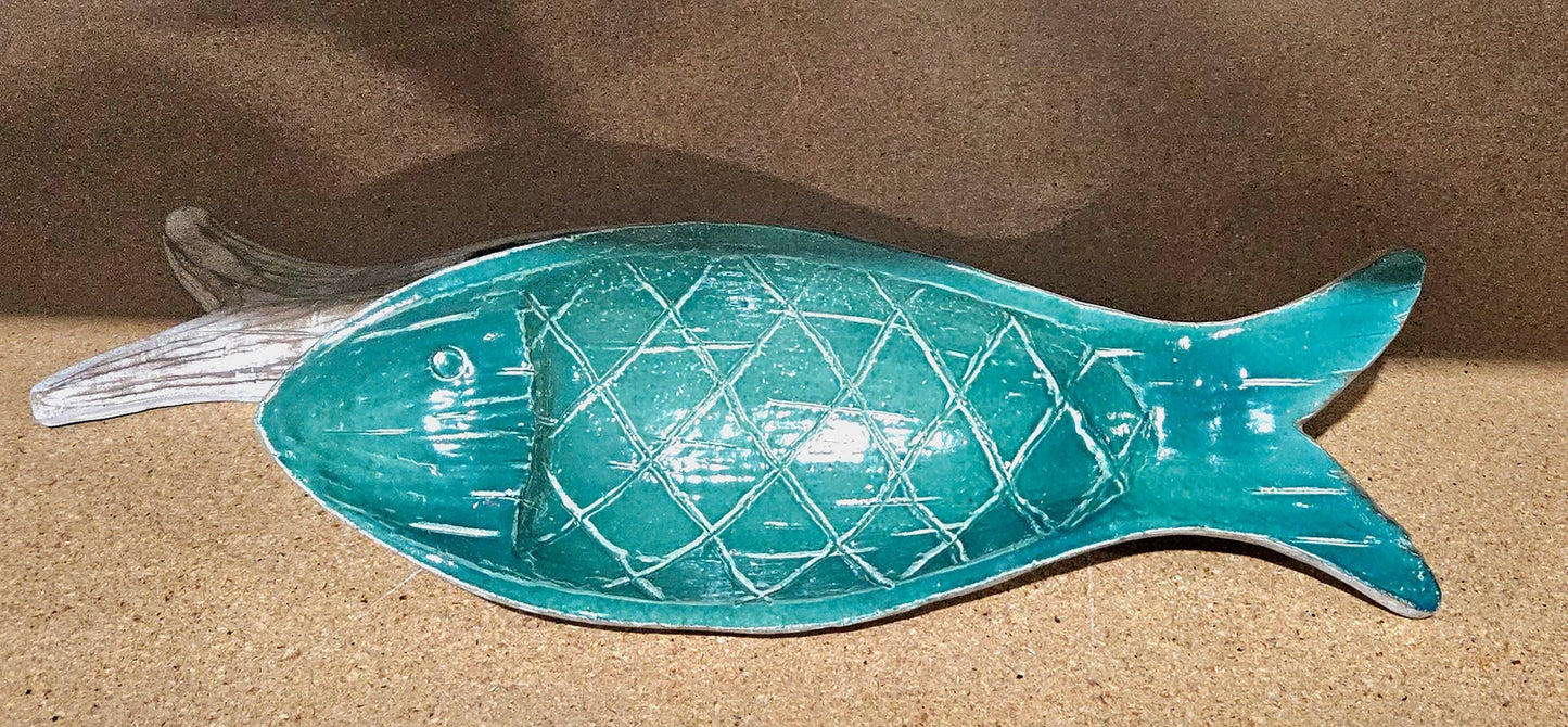 Fish Tray I Coastal Fish Display Bowl I Fish Decor I Coastal Decor Table Top Decor