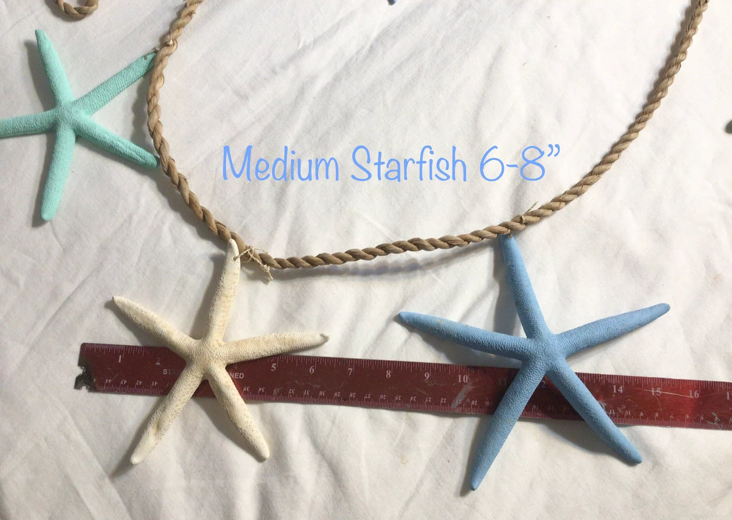 Starfish Seashell Garland I Painted Finger Starfish Garland I Seashell Decor I Hand Painted Starfish Garland I Coastal Christmas Garland