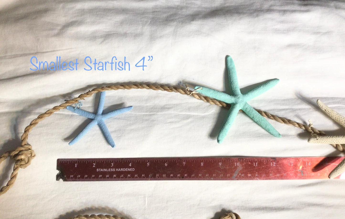 Starfish Seashell Garland I Painted Finger Starfish Garland I Seashell Decor I Hand Painted Starfish Garland I Coastal Christmas Garland