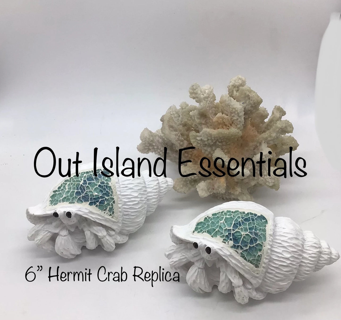 Hermit Crab In Hiding Statue I Hermit Crab Lover I Hermit Crab Decor I Hermit Crab Coastal Decor