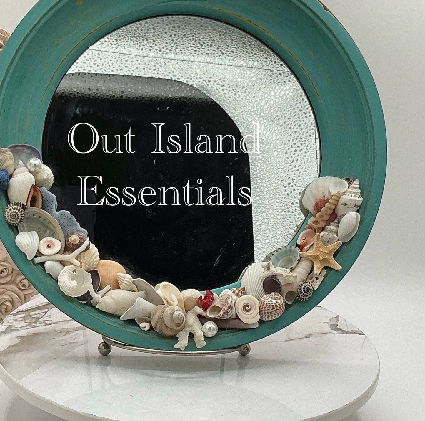 OOAK Artisan Made Seashell MirrorI Shell Mirror IHandmade Shell MirrorI 10.5” Porthole Mirror, I Wall Mirror I Coastal Wall