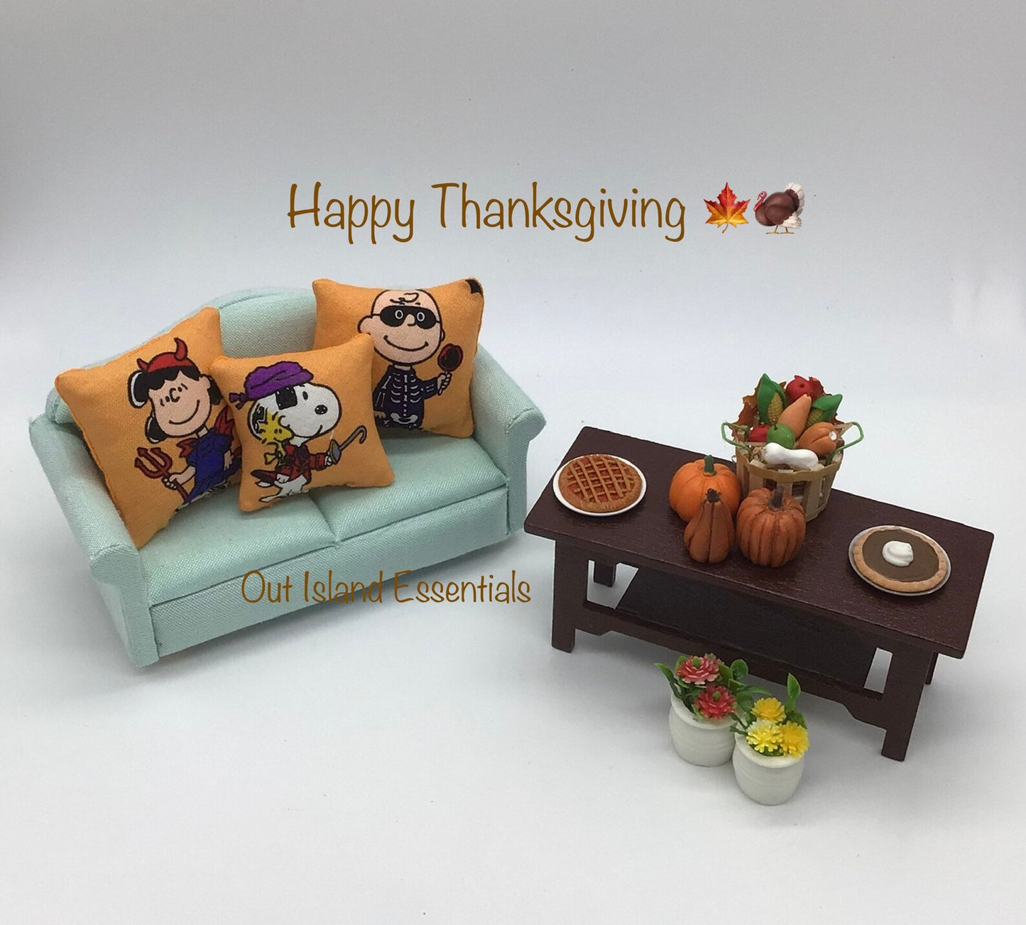 Miniature Pumpkin Pie With Cool Whip I Miniature Doll Thanksgiving I 1:12 Scale