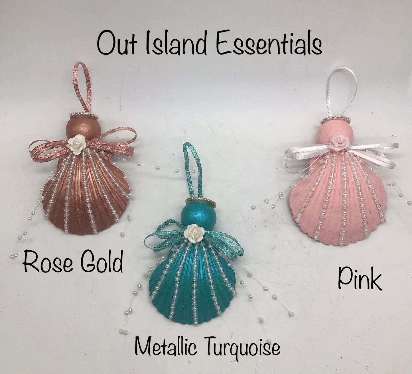 NEW Colors I Seashell Pearl Angel I Shell Angel I Seashell Christmas Ornament I Coastal Christmas Ornament I Seashell Angel