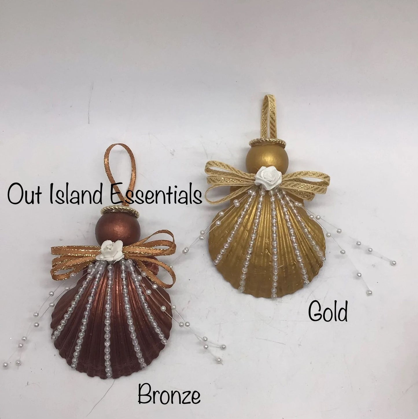 NEW Colors I Seashell Pearl Angel I Shell Angel I Seashell Christmas Ornament I Coastal Christmas Ornament I Seashell Angel