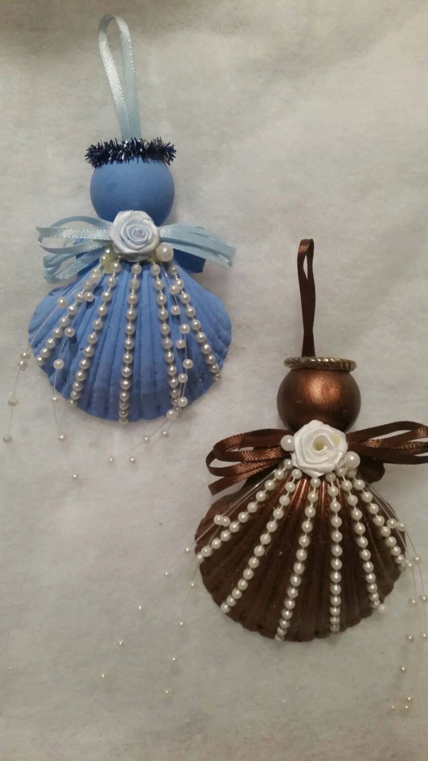NEW Colors I Seashell Pearl Angel I Shell Angel I Seashell Christmas Ornament I Coastal Christmas Ornament I Seashell Angel