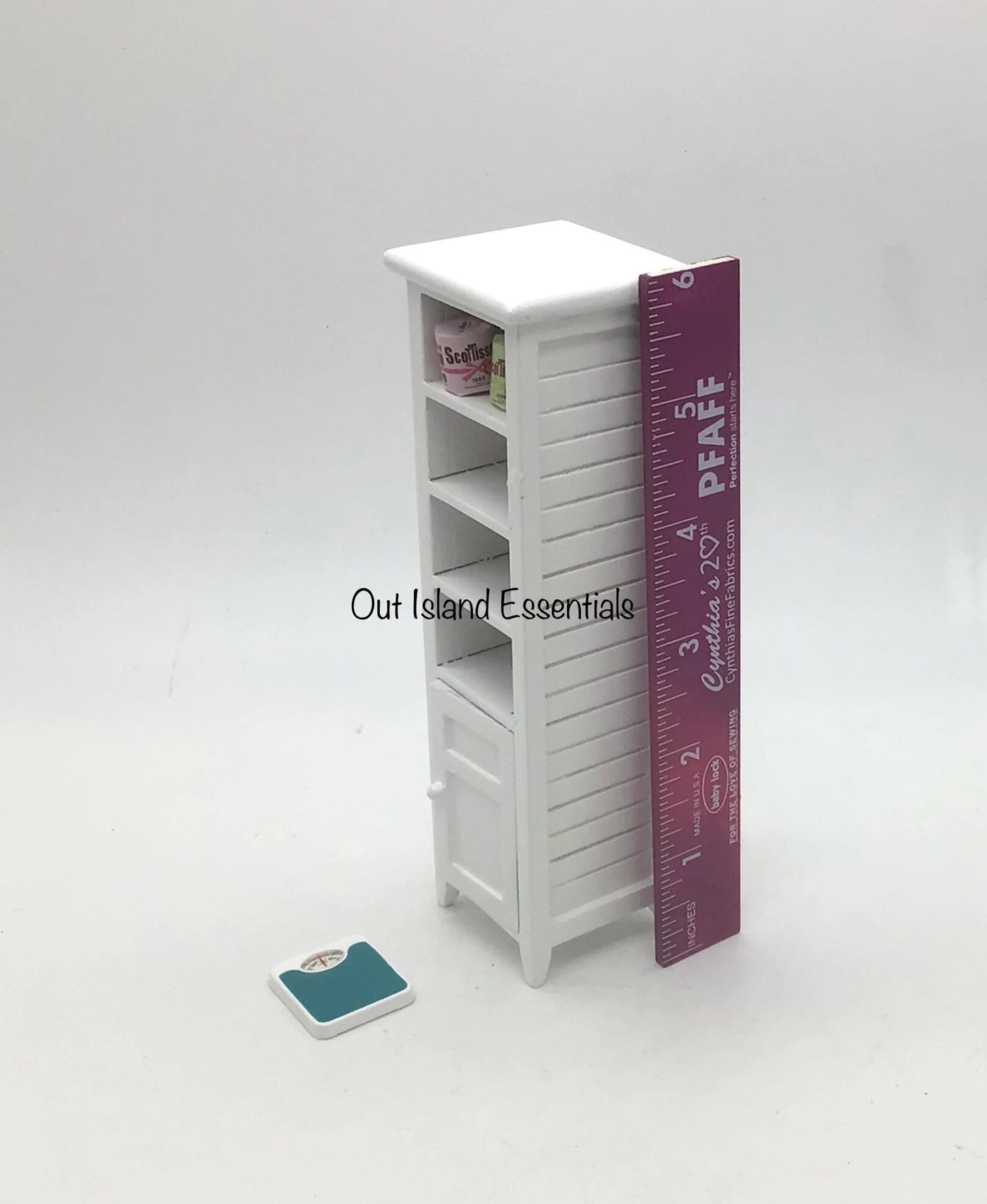 Miniature Bath Cabinet I Miniature Bathroom Accessories I Miniature 1:12 Scale Bathroom