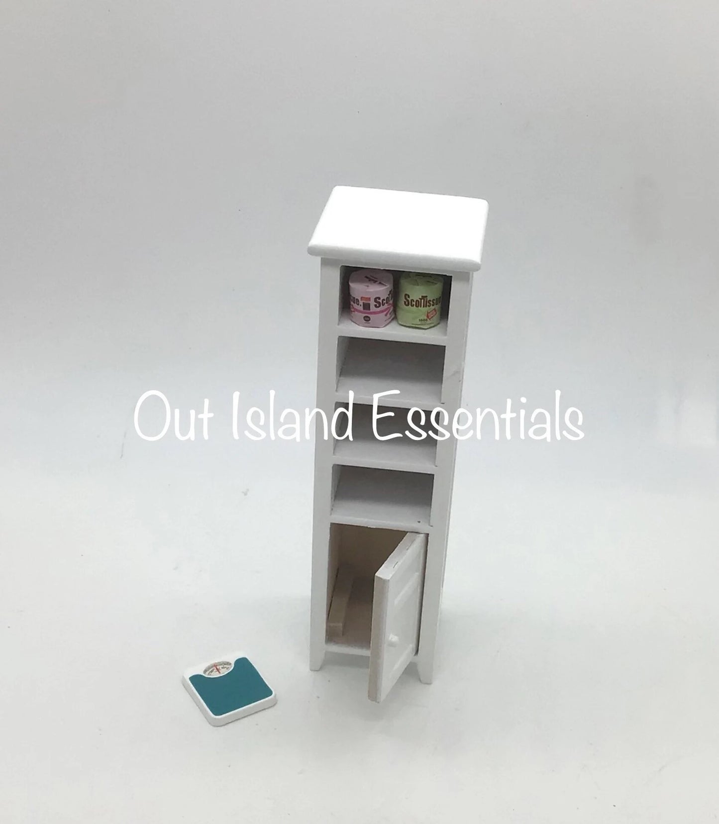 Miniature Bath Cabinet I Miniature Bathroom Accessories I Miniature 1:12 Scale Bathroom