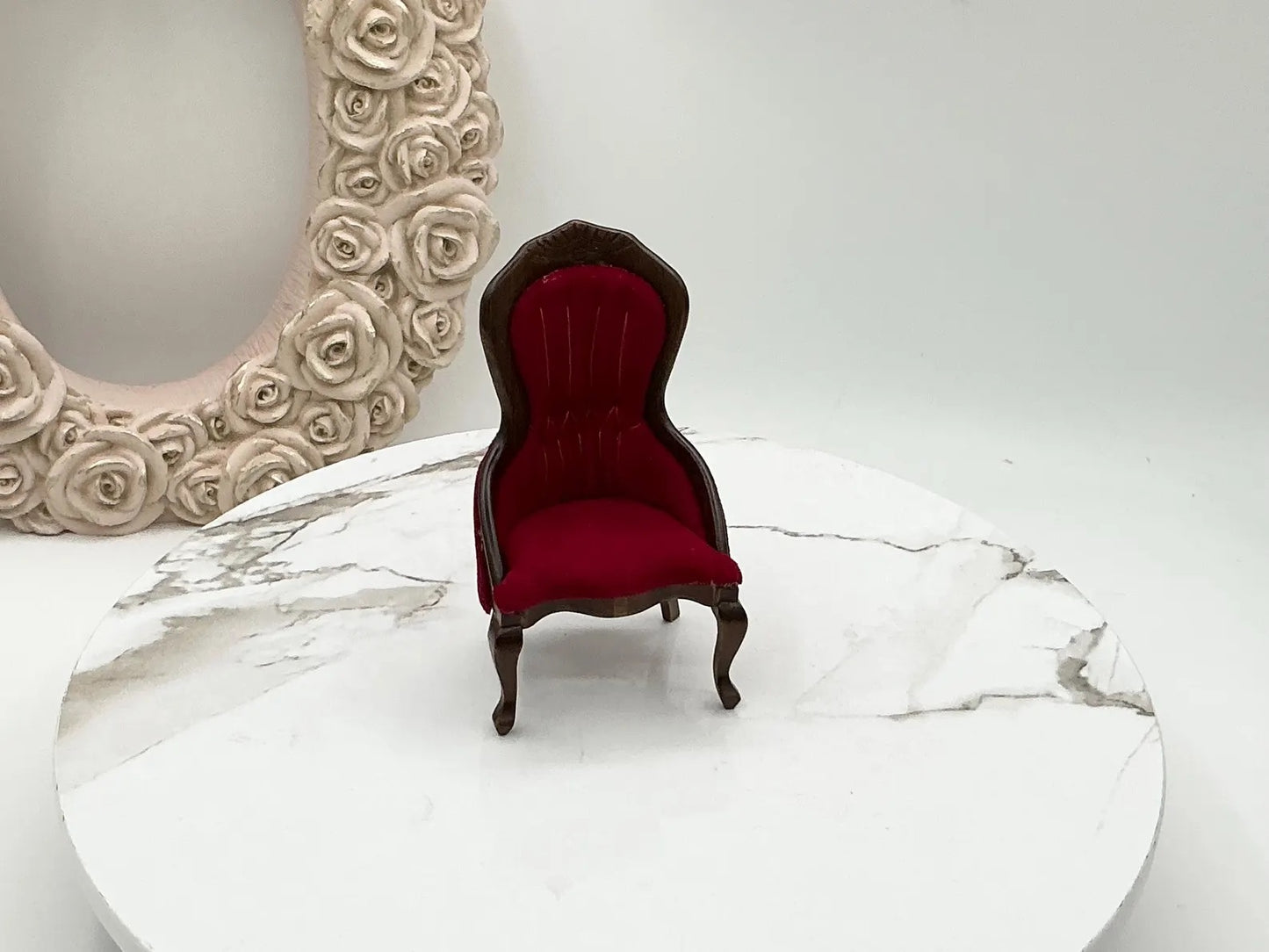 Miniature Lady's Victorian Chair I Dollhouse Antique Velour Chair I Dollhouse Miniature Furniture I Miniature Chair I Miniature 1 12 Scale
