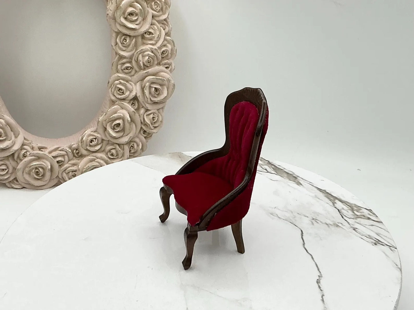 Miniature Lady's Victorian Chair I Dollhouse Antique Velour Chair I Dollhouse Miniature Furniture I Miniature Chair I Miniature 1 12 Scale