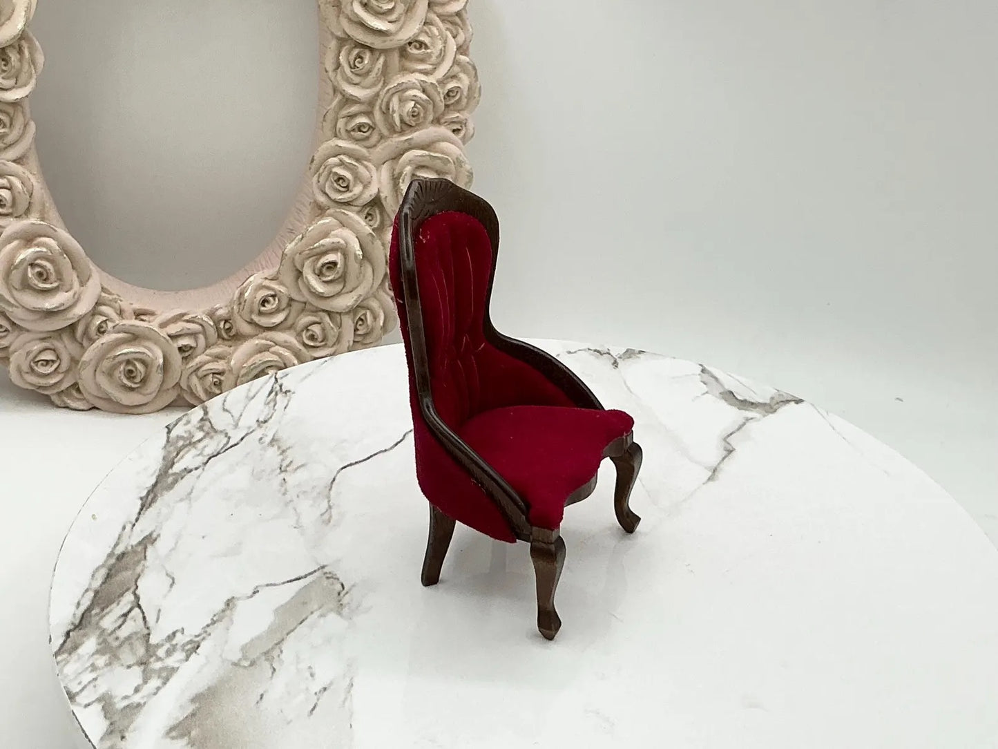 Miniature Lady's Victorian Chair I Dollhouse Antique Velour Chair I Dollhouse Miniature Furniture I Miniature Chair I Miniature 1 12 Scale