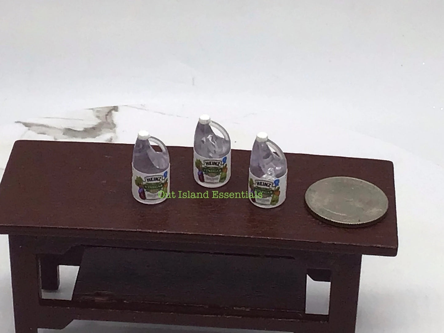 Miniature Apple Cider Vinegar I Miniature White Vinegar I 1:12 Scale Jug Of Apple Cider Vinegar