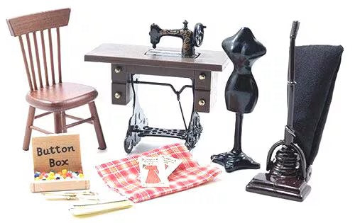 Miniature Sewing Room Supplies I Miniature Sewing Supplies I Miniature Sewing Machine I Miniature Tailor I 1:12 Scale