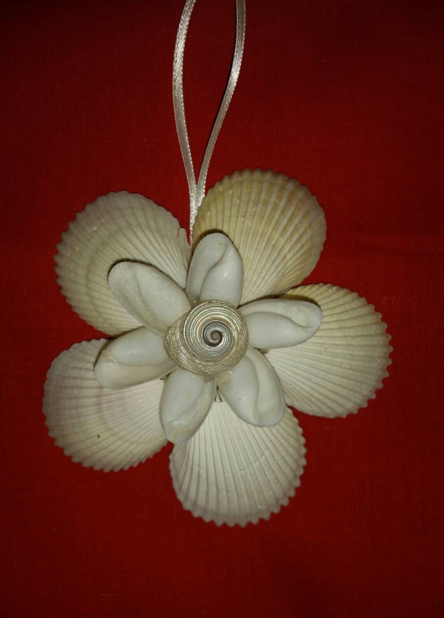 Seashell Flower Christmas Ornament I Seashell Christmas Ornament I Seashell Flower I Coastal Ornament