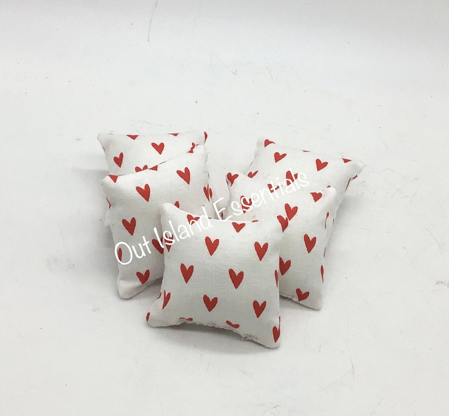 Artisan Made Valentines Dollhouse Miniature Pillows I Love Miniature Pillow | 1:12 Scale Pillow I Valentines Miniature