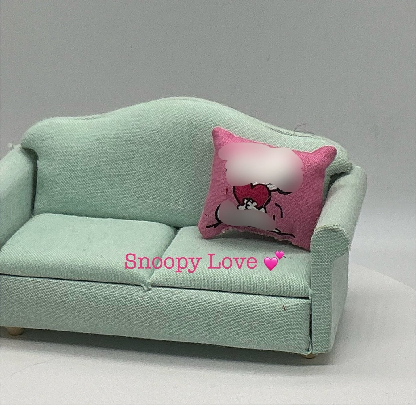 Artisan Made Valentines Dollhouse Miniature Pillows I Love Miniature Pillow | 1:12 Scale Pillow I Valentines Miniature