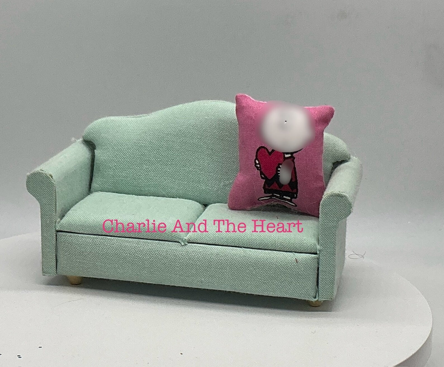 Artisan Made Valentines Dollhouse Miniature Pillows I Love Miniature Pillow | 1:12 Scale Pillow I Valentines Miniature