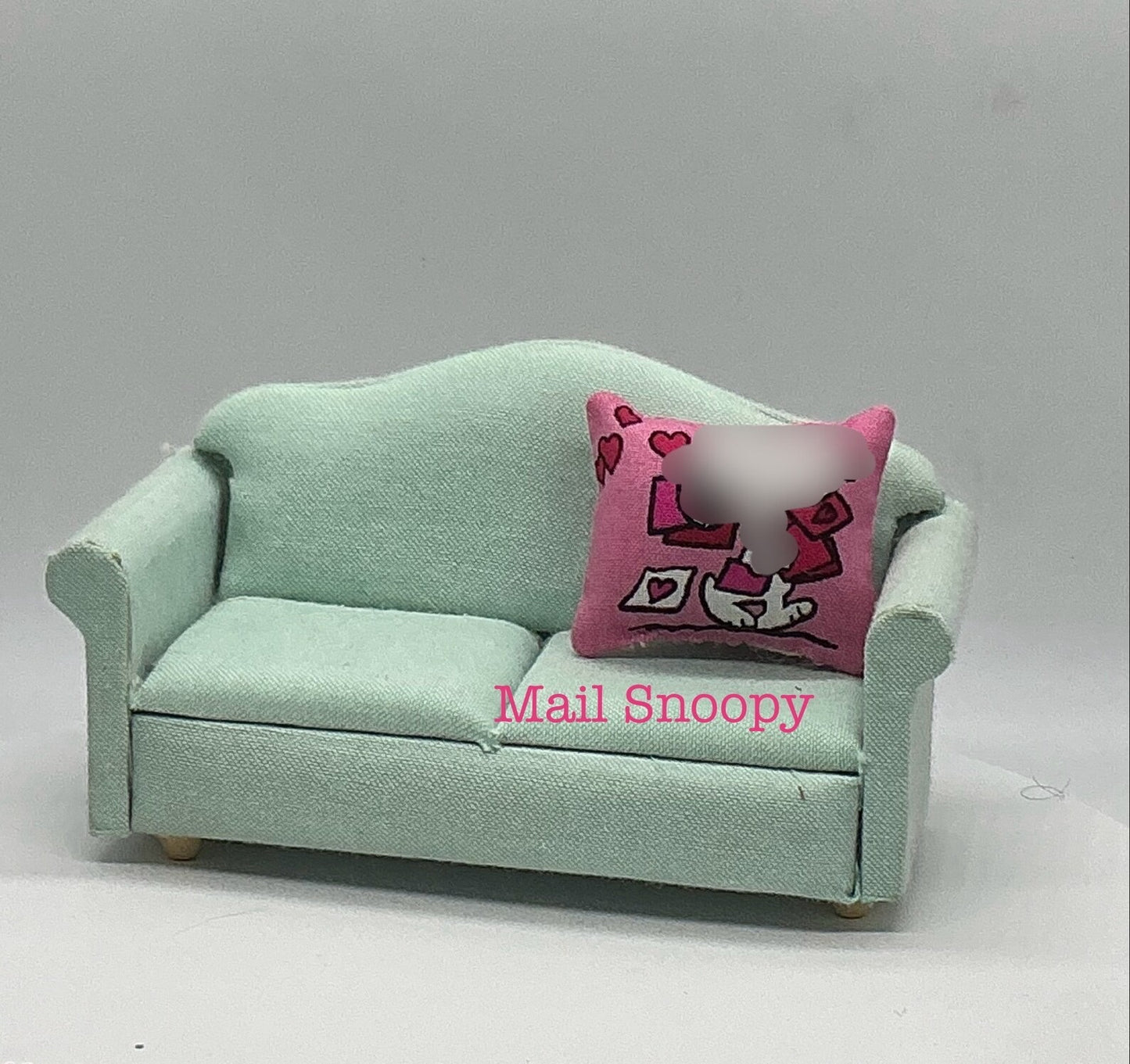 Artisan Made Valentines Dollhouse Miniature Pillows I Love Miniature Pillow | 1:12 Scale Pillow I Valentines Miniature