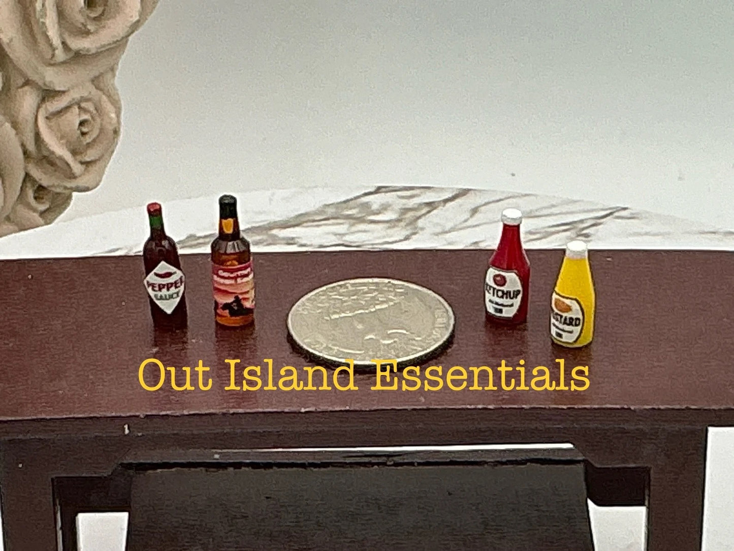 Miniature Condiments I Dollhouse Grocery I Miniature Doll Food Essentials I Miniature Dollhouse Food I 1:12 Scale Dollhouse Accessories