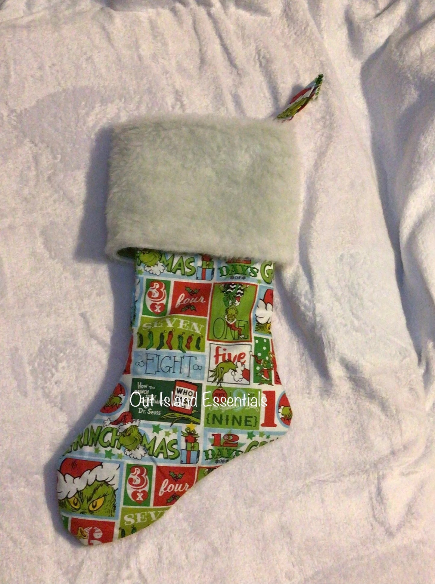 Grinch Themed Handmade Christmas Socking I Themed Christmas Stockings