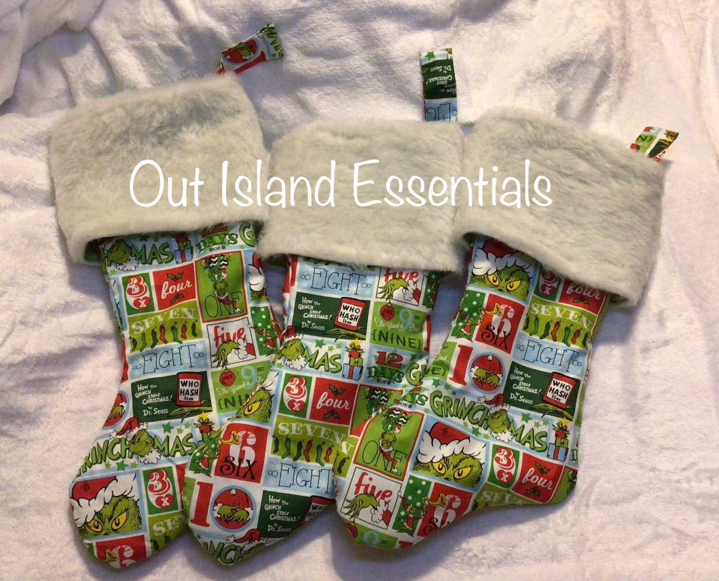 Grinch Themed Handmade Christmas Socking I Themed Christmas Stockings