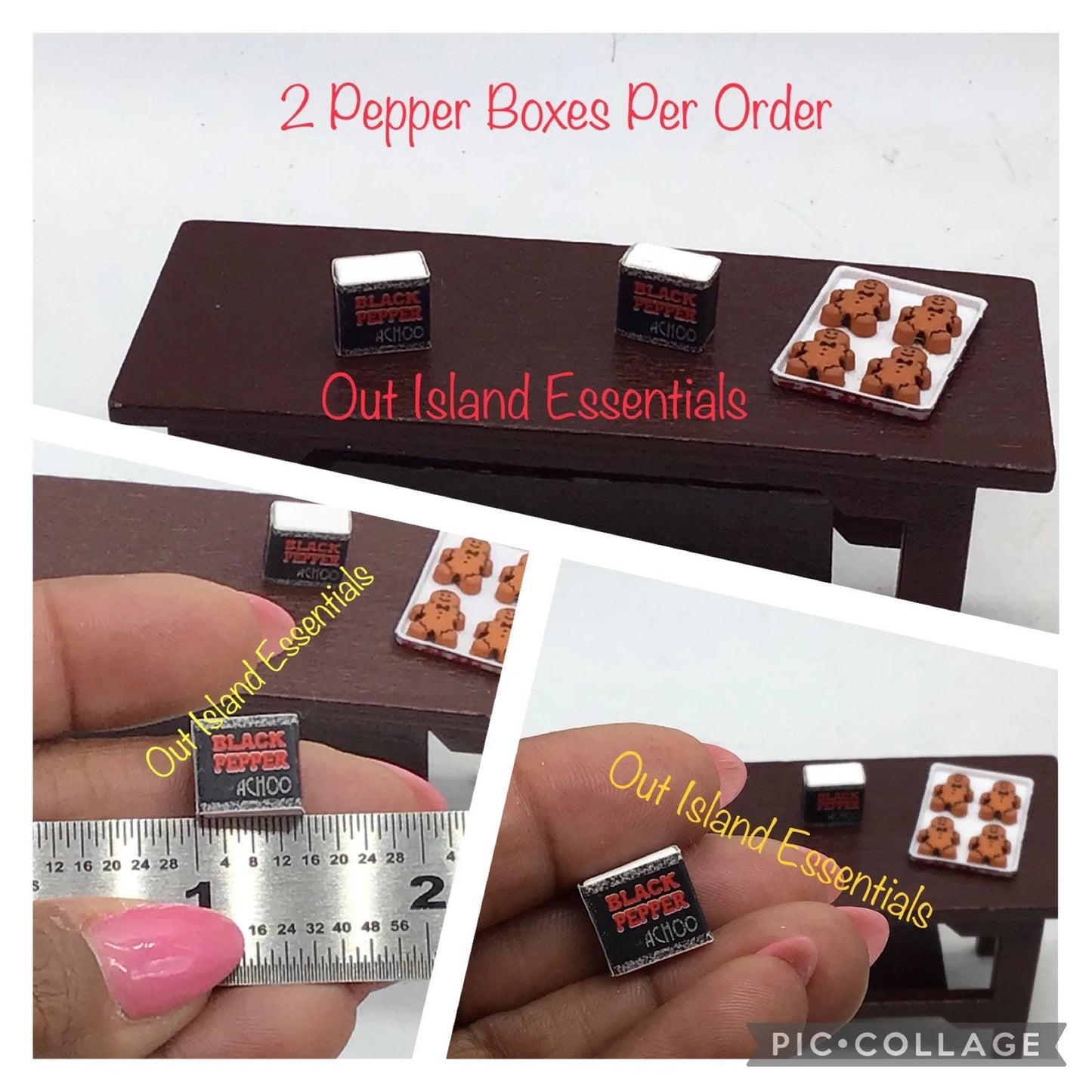 Miniature Condiments I Miniature Dollhouse Food Essentials I Miniature Dollhouse Food I 1:12 Scale