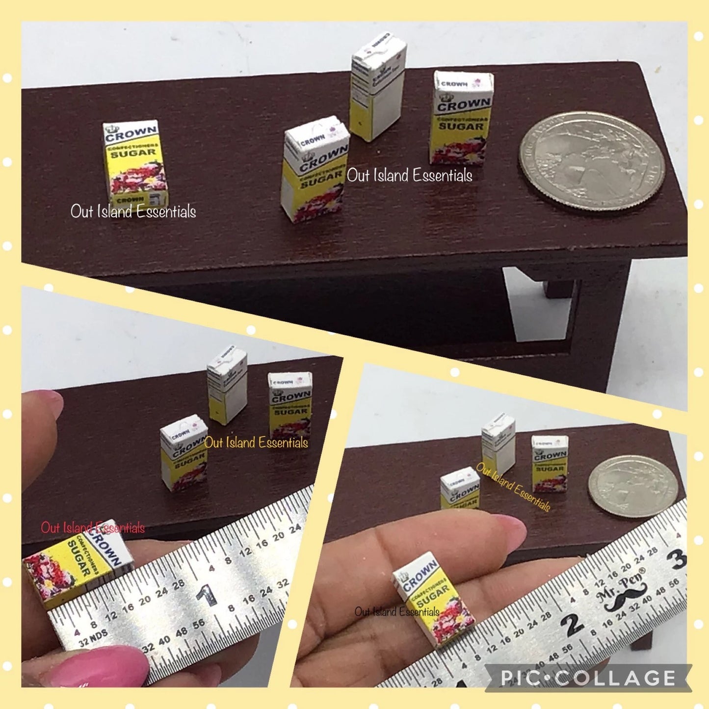 Miniature Condiments I Miniature Dollhouse Food Essentials I Miniature Dollhouse Food I 1:12 Scale