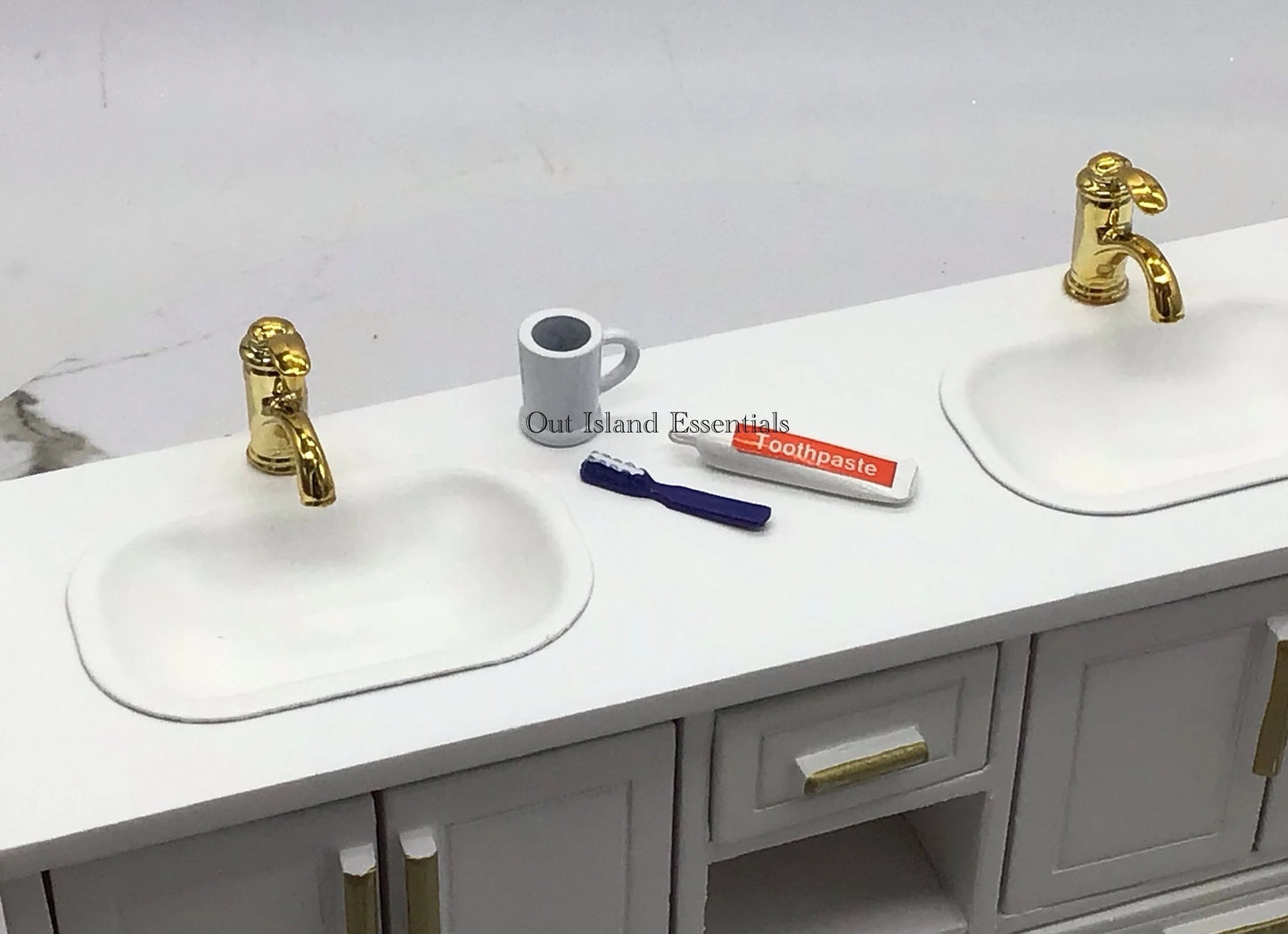 3PC Miniature Toothpaste Set | Miniature Toiletries | Miniature Dollhouse Toothpaste