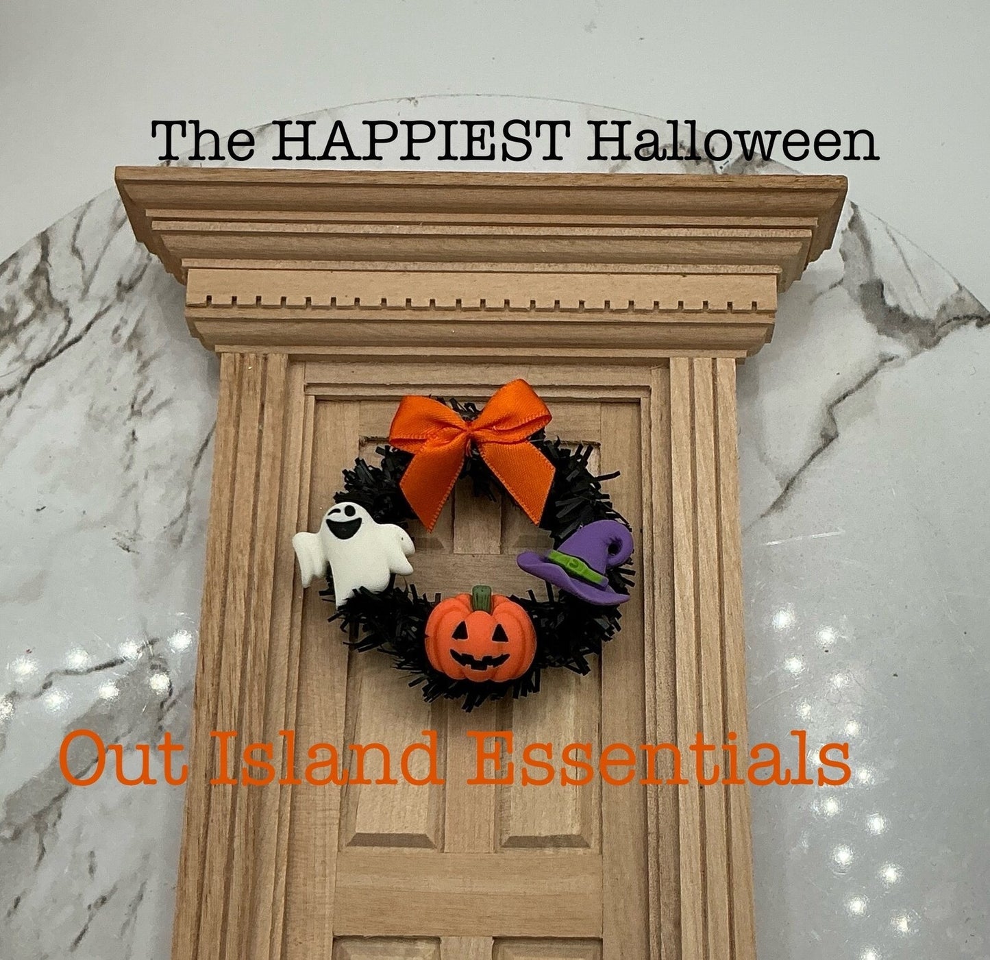 Artisan Made 1 Pc. Dollhouse Miniature Fall Wreath | Miniature Halloween Decor 1:12 Scale