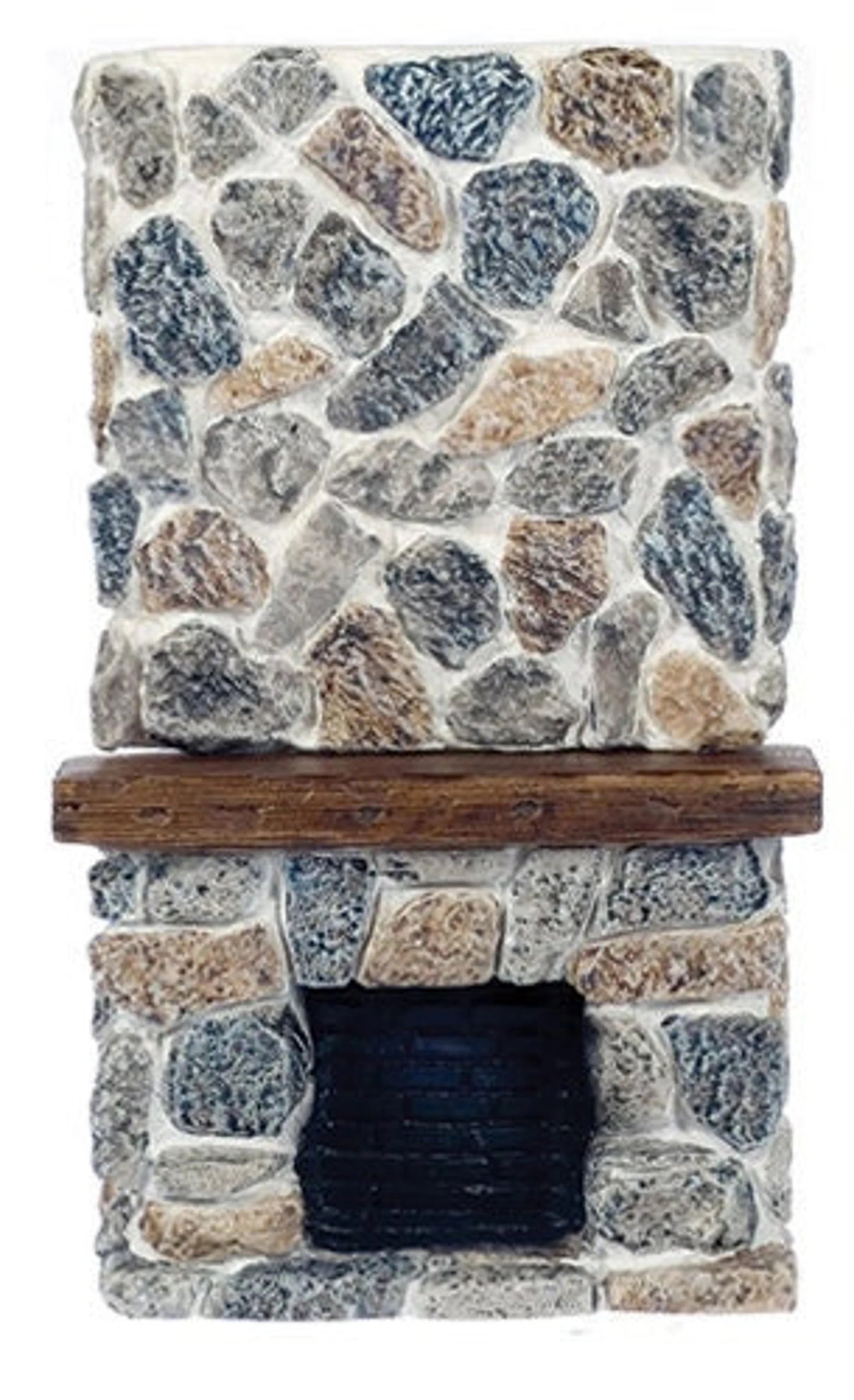 Miniature Dollhouse Ceiling To Floor Stone Fireplace | Dollhouse Miniature Gorgeous Stone Fireplace 1:12 Scale