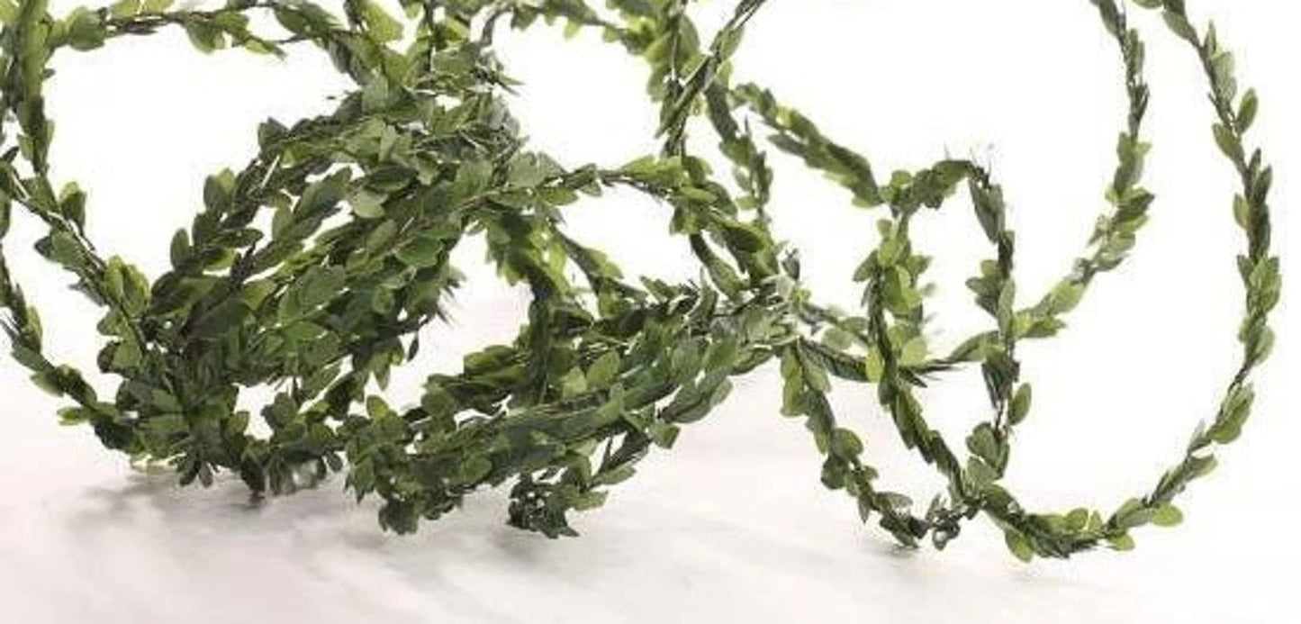 Dollhouse Miniature Baby Boxwood Garland | Select Your Length Garland | Wired Boxwood Garland
