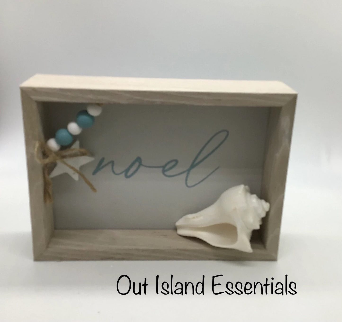 Noel Beach Sign | Coastal Christmas Tabletop Peace Sign | Table Top Coastal Christmas