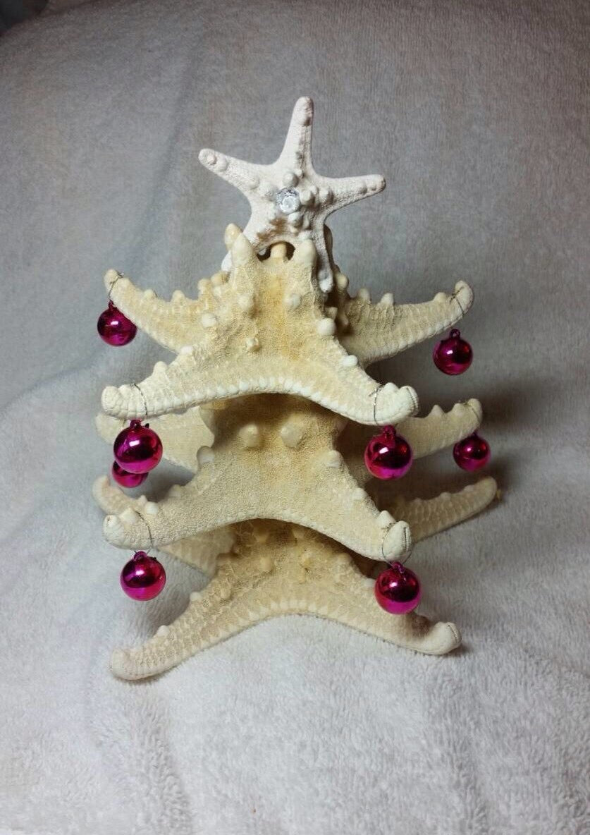 Starfish Christmas Tree Decoration I Tabletop Starfish Christmas Tree I Coastal Christmas Tree
