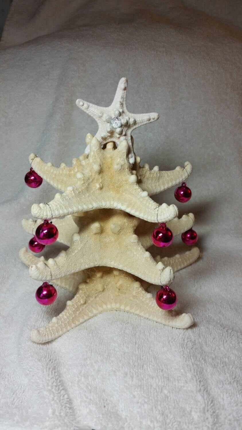 Starfish Christmas Tree Decoration I Tabletop Starfish Christmas Tree I Coastal Christmas Tree