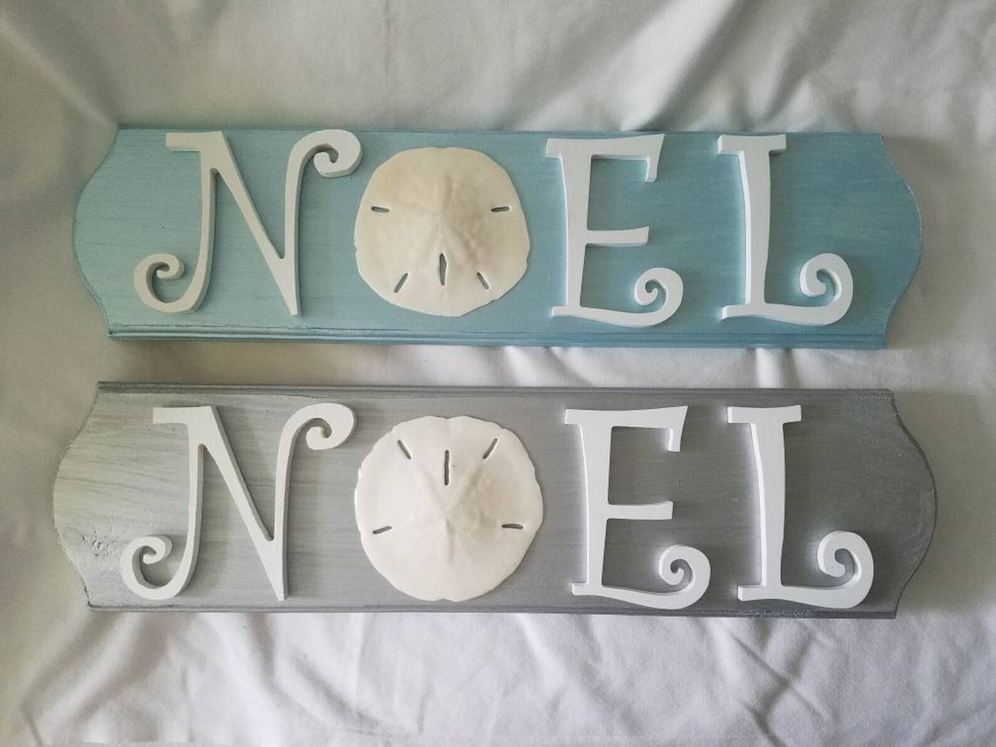 Noel Beach Sign I Coastal Christmas Shell Signs I Christmas Sand Dollars I Sand Dollar Christmas Decorations