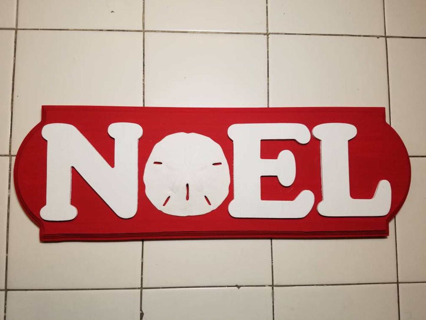 Noel Beach Sign I Coastal Christmas Shell Signs I Christmas Sand Dollars I Sand Dollar Christmas Decorations