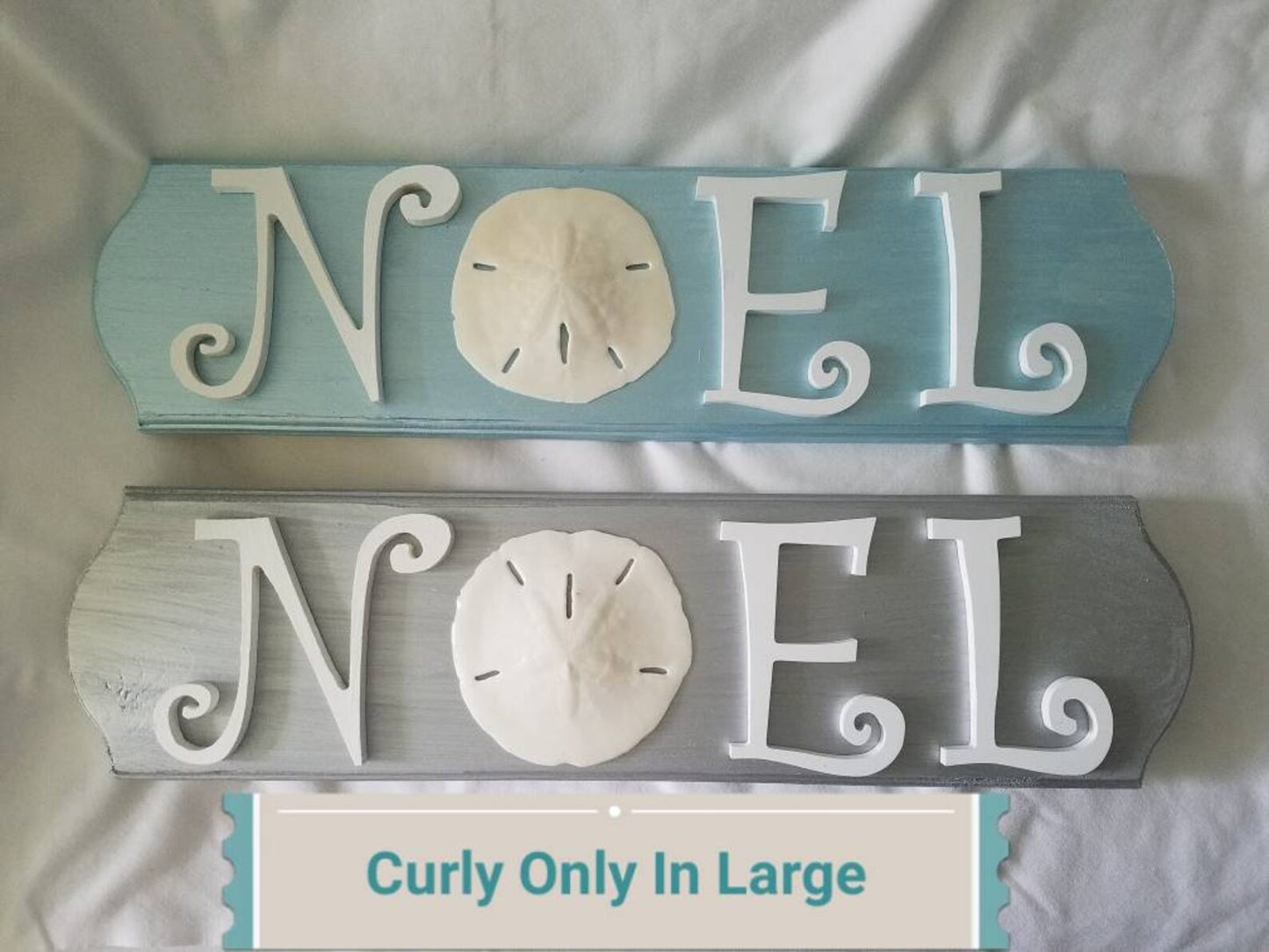 Noel Beach Sign I Coastal Christmas Shell Signs I Christmas Sand Dollars I Sand Dollar Christmas Decorations