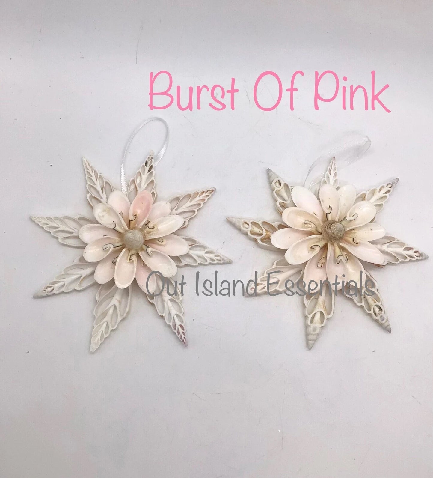 Grand Snowflake With Burst Of Color I Seashell Snowflake Ornament I Seashell Christmas Ornament I Unique Hand Made Coastal Ornament