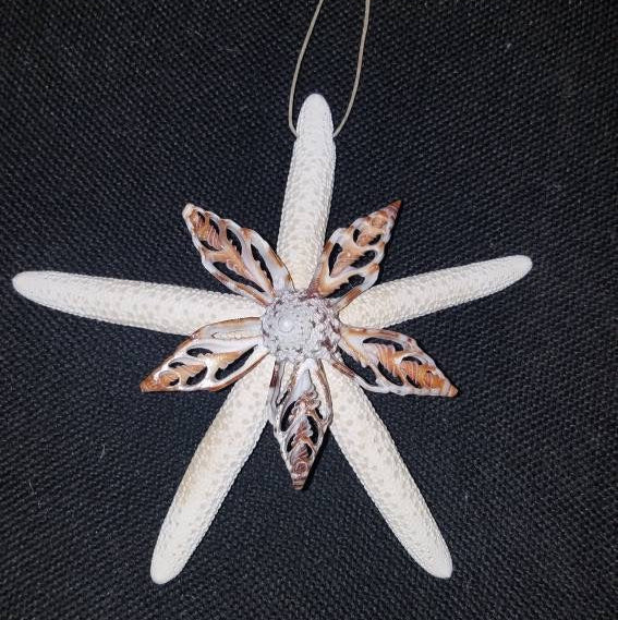OOAK Handmade Starfish Ornaments Unique Christmas Starfish, Seashells and Starfish