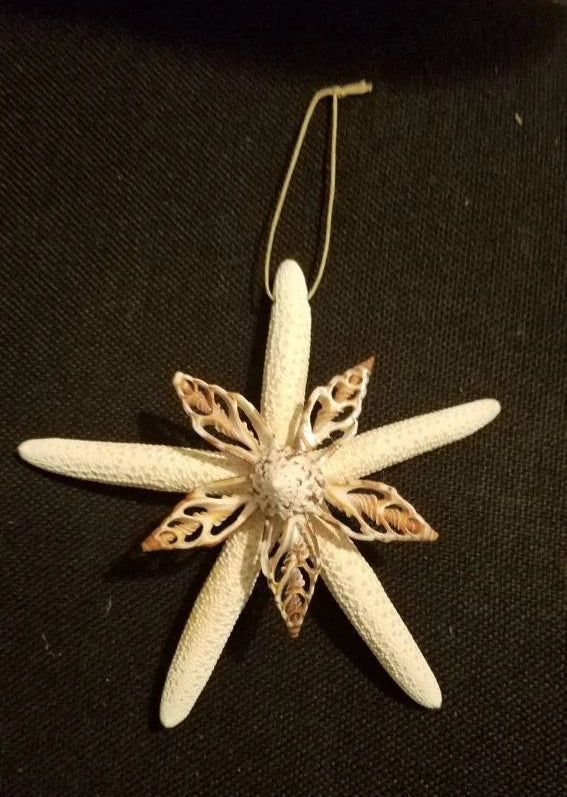 OOAK Handmade Starfish Ornaments Unique Christmas Starfish, Seashells and Starfish