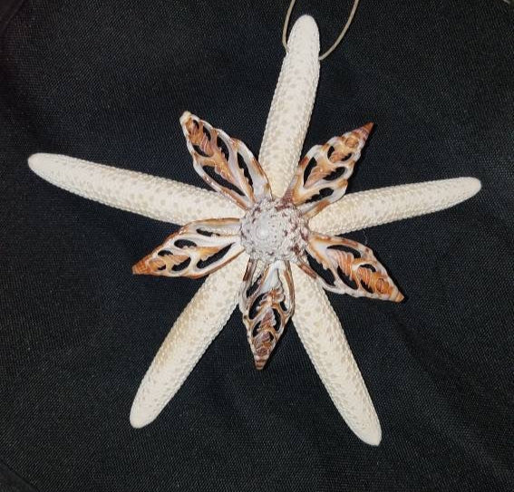 OOAK Handmade Starfish Ornaments Unique Christmas Starfish, Seashells and Starfish