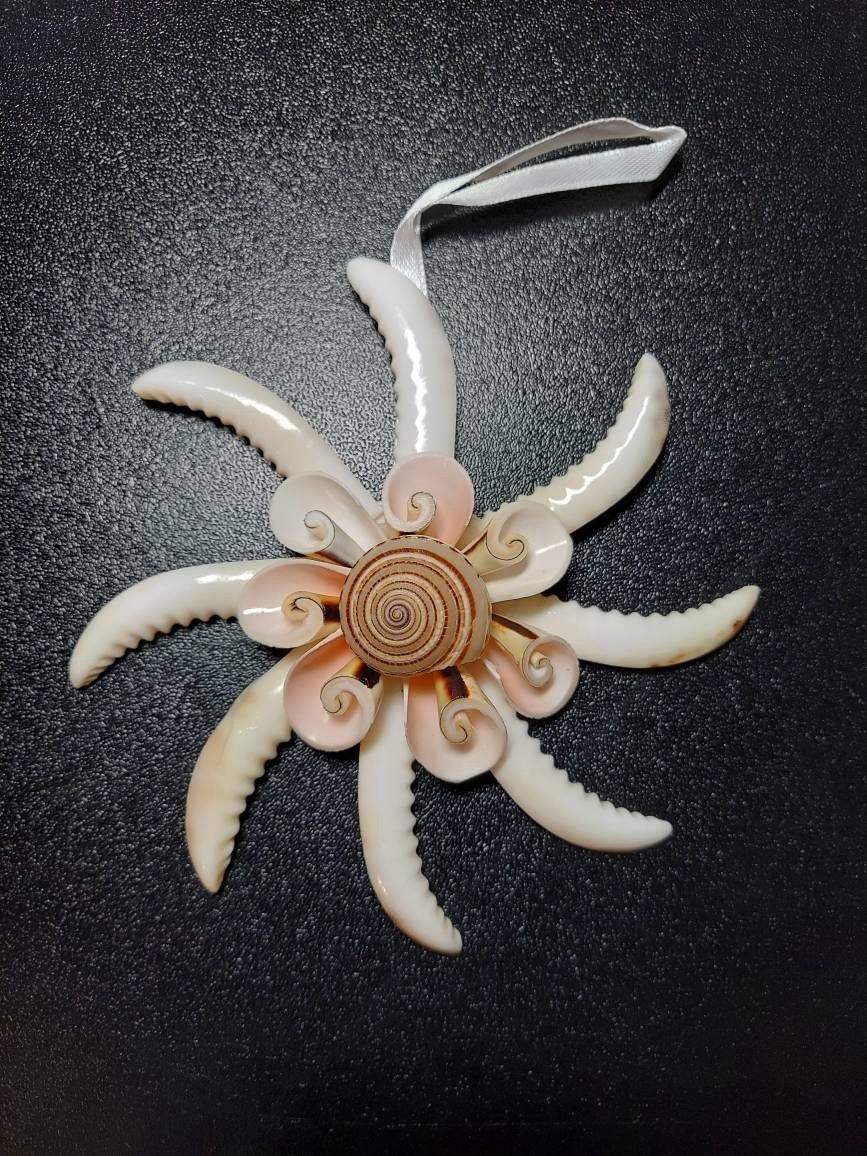 Sea Shell Octoflake Ornament | Seashell Ornament | Seashell Christmas Ornament | Octoflake Ornament | Coastal Ornament | Coastal Christmas