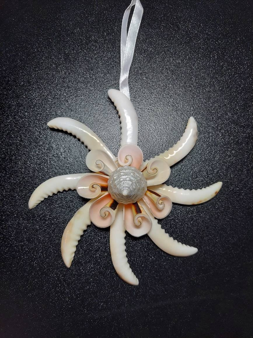 Sea Shell Octoflake Ornament | Seashell Ornament | Seashell Christmas Ornament | Octoflake Ornament | Coastal Ornament | Coastal Christmas